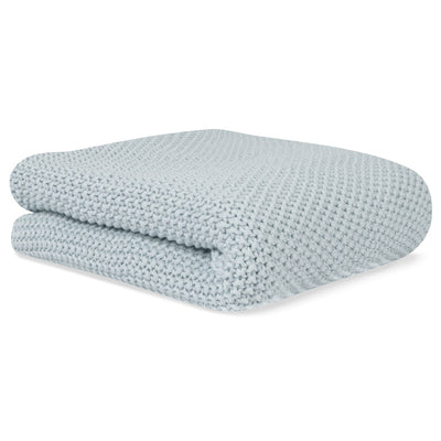 Knitted blanket in organic cotton 70x90 blue - Sample-bonjourbébé - Official Store