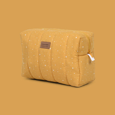 Toiletry bag mustard polka dot-bonjourbébé - Official Store