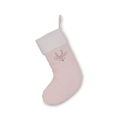Christmas stocking embroidery Deer Pink-bonjourbébé - Official Store